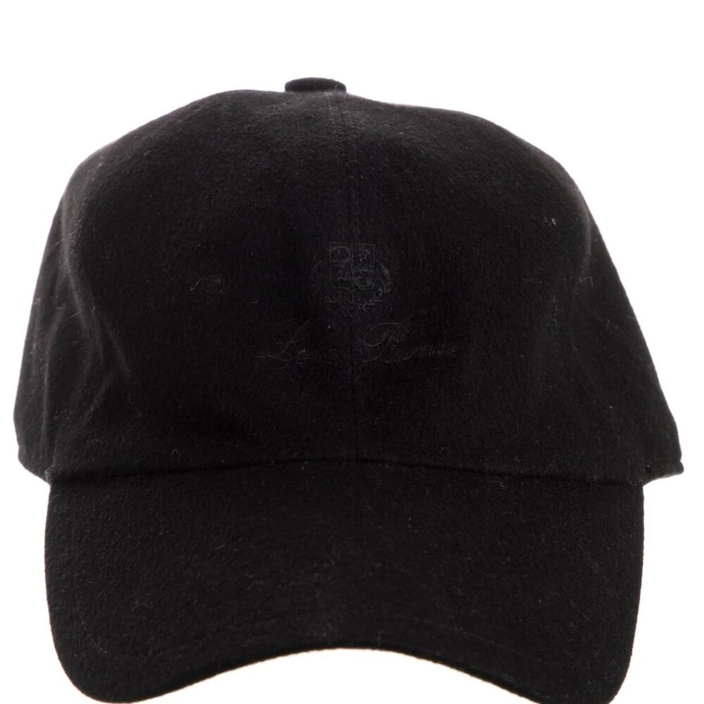Loro Piana Cashmere Storm System Baseball Cap Black Size Large